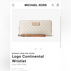 Michael Kors Logo Continental Wristlet
